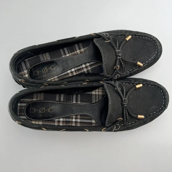 B.Ø.C Born Women's Black Leather Loafer size 7.5M - Picture 3 of 8